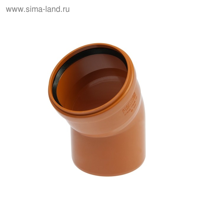 Отвод канализационный FLEXTRON, наружный, d=110 мм, 30&deg;