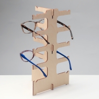 Подставка под очки &laquo;Эко&raquo; 5 мест, 14,5&times;12&times;28см, фанера, цвет светлый