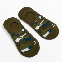 Носки MINAKU &laquo;Камуфляж&raquo;, цвет хаки, размер 38-41 (25-27 см)