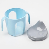 Поильник детский с твёрдым носиком &laquo;Protect Me&raquo;, 200 мл., с ручками, цвет голубой