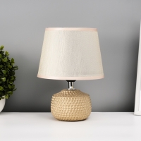 Настольная лампа с абажуром RISALUX &laquo;Капли дождя&raquo;, 1&times;40 Вт, Е27, золото, 17.5&times;17.5&times;23.5 см