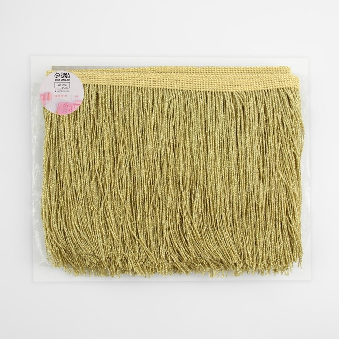 Тесьма декоративная &laquo;Бахрома&raquo;, 15 см, 5 &plusmn; 0,5 м, цвет золотой