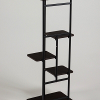 Подставка для цветов Greengo, 5 полок, 36 &times; 23 &times; 94 см, напольная, каркас металл, полки МДФ, чёрная