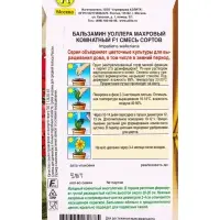 Семена цветов Бальзамин Махровый комнатный F1, смесь сортов  Зимний сад, Ц/П,5 шт.