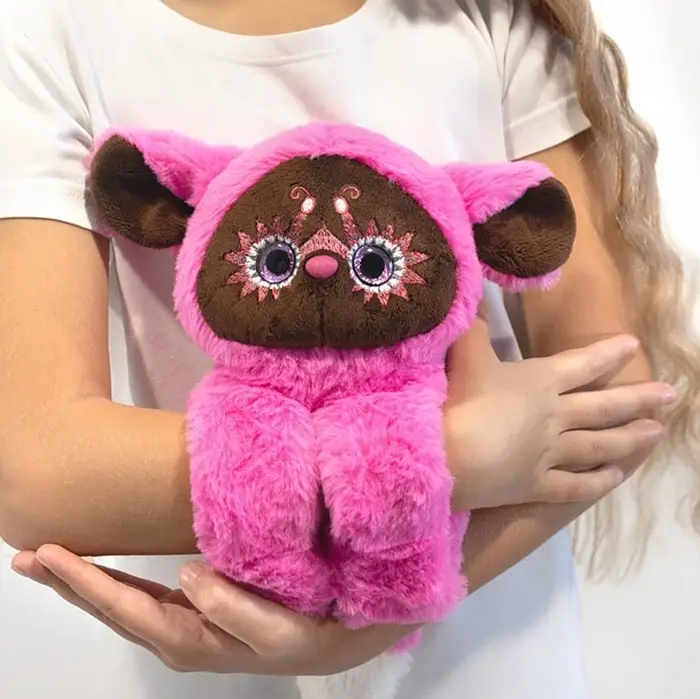 Мягкая игрушка "Тёко на 2 браслетах", фуксия, 25 см LRta-051