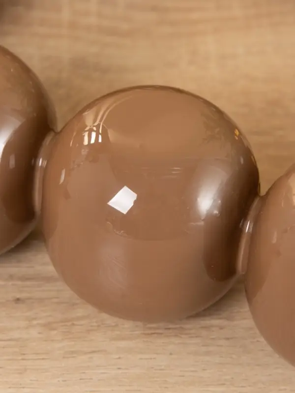 Подсвечник на 4 свечи &laquo;Бусы&raquo;, с 12 сферами, 20.5&times;20.5&times;5.5 см, бисквит