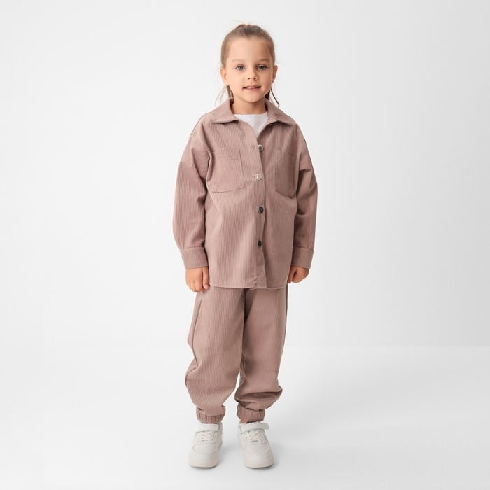 Костюм детский KAFTAN Костюм детский KAFTAN "Velvet", р. 32 (110-116), пыльно-розовый