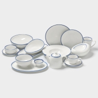 Блюдо овальное "Blue Lagoon" Magistro 30см, цвет белый, синий