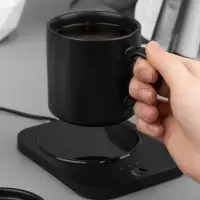 Кружка с подогревом и беспроводной зарядкой Dual Base Plus, черная