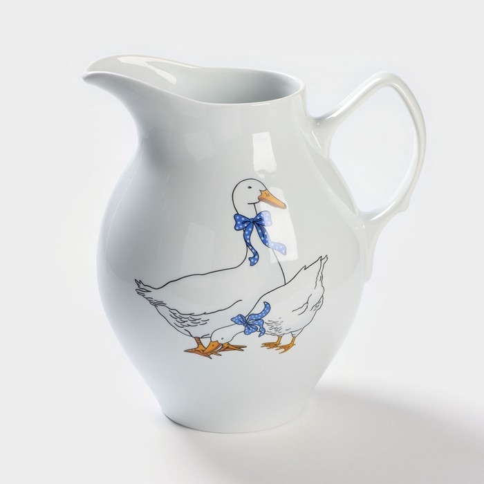 Кувшин фарфоровый &laquo;Гуси&raquo;, 2 л, МИКС