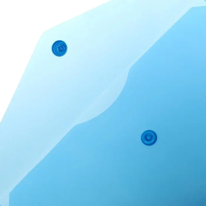 Папка-конверт на кнопке А5, 150 мкм, Calligrata Standard, прозрачная, синяя