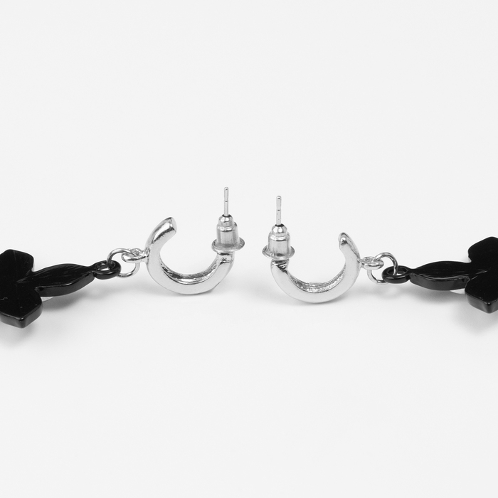 Серьги металл &laquo;Блеск&raquo; четырёхлистник, цвет серебро