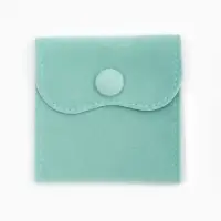 Набор конвертиков для украшений 10 шт. бархатный, 7&times;7 см, бирюзовый (7461969)