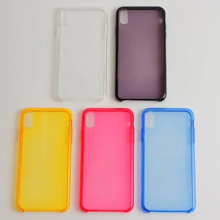 Чехол iPh XS MAX PC Clear цветные