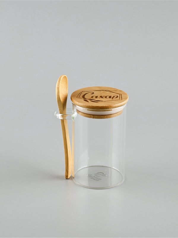 Банка для хранения с ложкой "Сахар", 300 мл