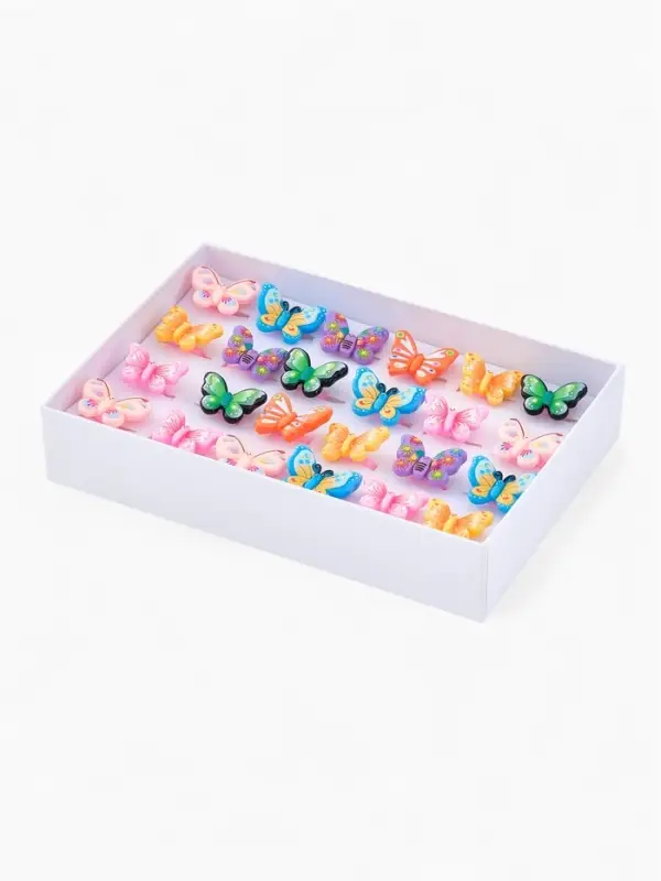 Кольцо &laquo;Выбражулька&raquo; бабочка, форма МИКС, цветное, безразмерное