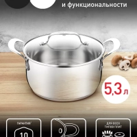 Кастрюля со стеклянной крышкой JO Kitchen Essentials 24 см