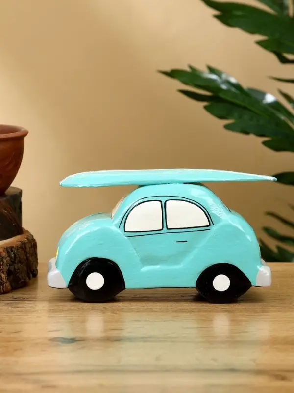 Сувенир &laquo;Машинка с серфом&raquo;, 17&times;6&times;9 см, дерево, бирюзовый