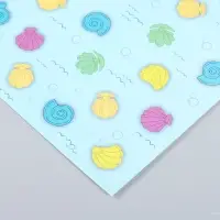 Бумага для скрапбукинга "Морские ракушки" плотность 180 гр 30,5х32 см