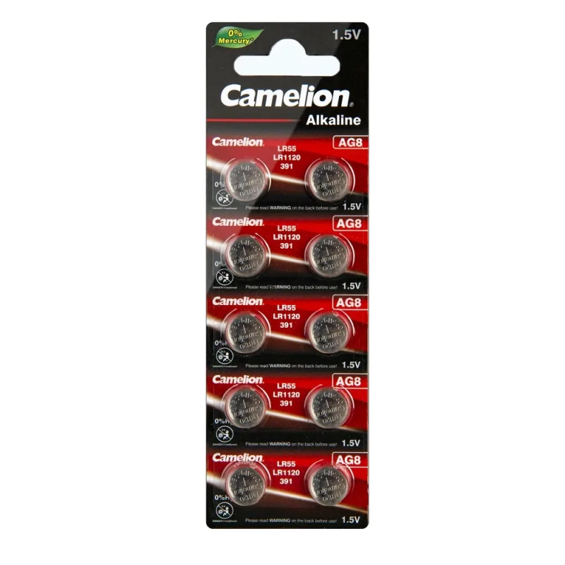 Батарейка Camelion G8/LR1120/LR55/391A/191 BL10 Alkaline 1.5V