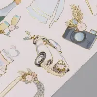 Наклейки бумага "Свадьба" набор 2 листа 20х15 см