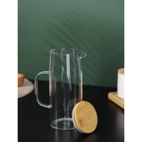 Кувшин стеклянный с бамбуковой крышкой &laquo;Эко&raquo;, 1 л