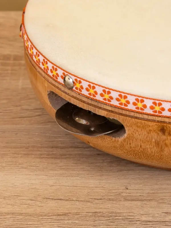 Сувенирный музыкальный инструмент "Бубен" махагон, 21х21х7 см