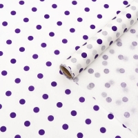 Бумага силиконизированная &laquo;Горох&raquo;, фиолетовый, для выпечки, 0,38 х 5 м