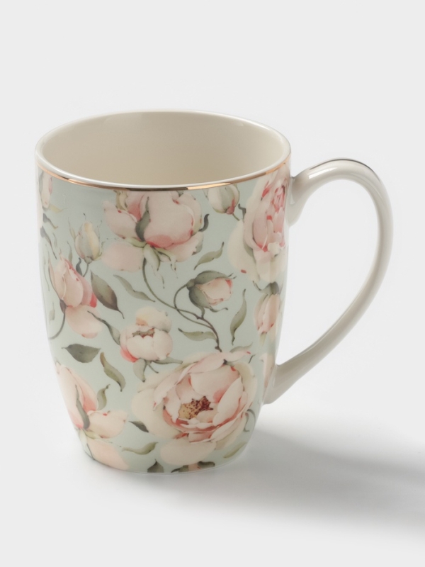 Кружка 350 мл WY "Pink O'hara", зелёный