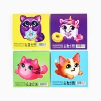 Блокнот 10х10см, 16 л. МИКС "Кругляши"