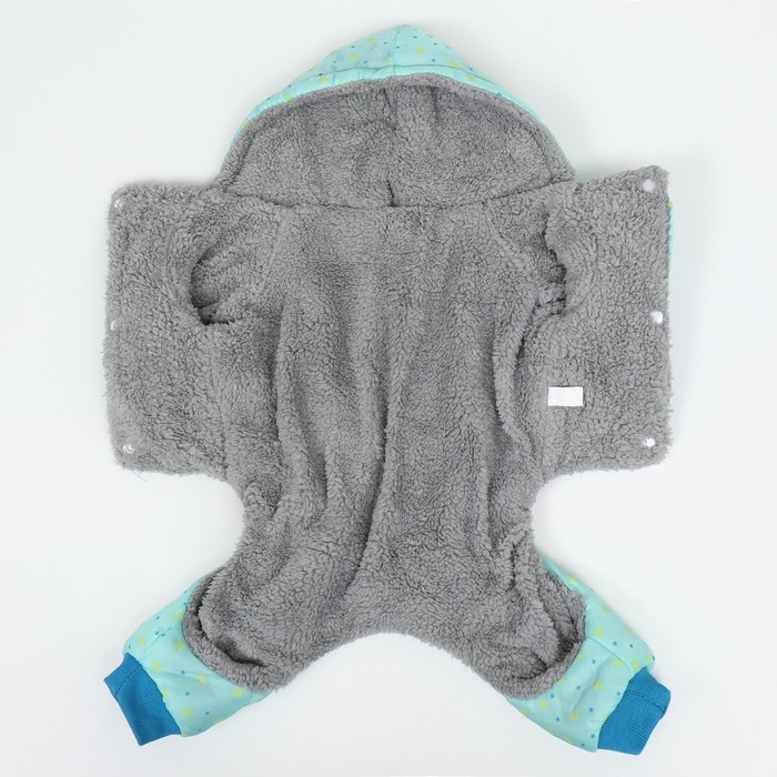 Комбинезон Комбинезон "нежный путь" на меховом подкладе, размер XL (ДС 40, ОШ 40, ОГ 50 см), голубой