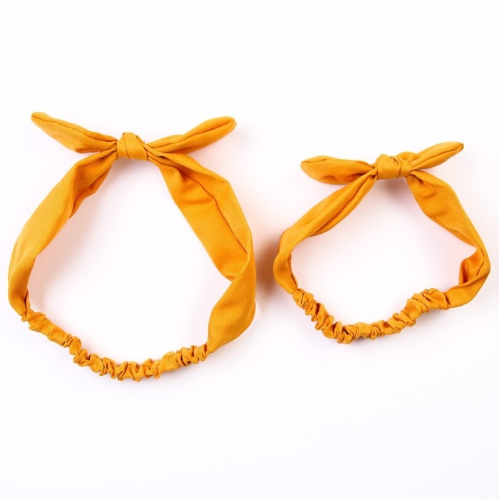 Повязка на голову для мамы и дочки &laquo;Набор для фотосессии&raquo;, 2 шт., цвет оранжевый, Крошка Я