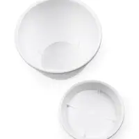 Горшок для цветов с поддоном 2,1 л d18 см h14 см "Цветочек" белый