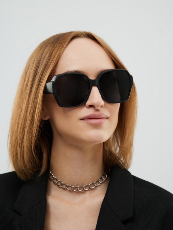 Очки солнечные поляризационные, uv 380, ширина 15.3 см, черные