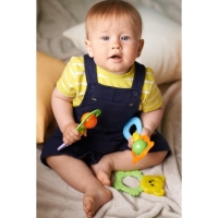 Погремушка - прорезыватель &laquo;Планеты&raquo;, эластичная ручка, виды и цвет МИКС