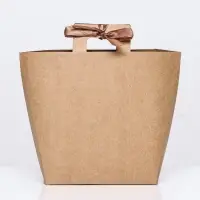 Коробка - пакет, крафт, 15&times;15&times;8 см