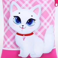 Сумка детская для девочки на молнии, длинный ремень, цвет розовый