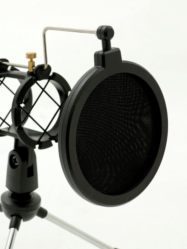 Микрофонная стойка напольная с держателем для телефона