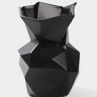 Ваза настольная керамика "Анхель" 20х12 см, чёрный