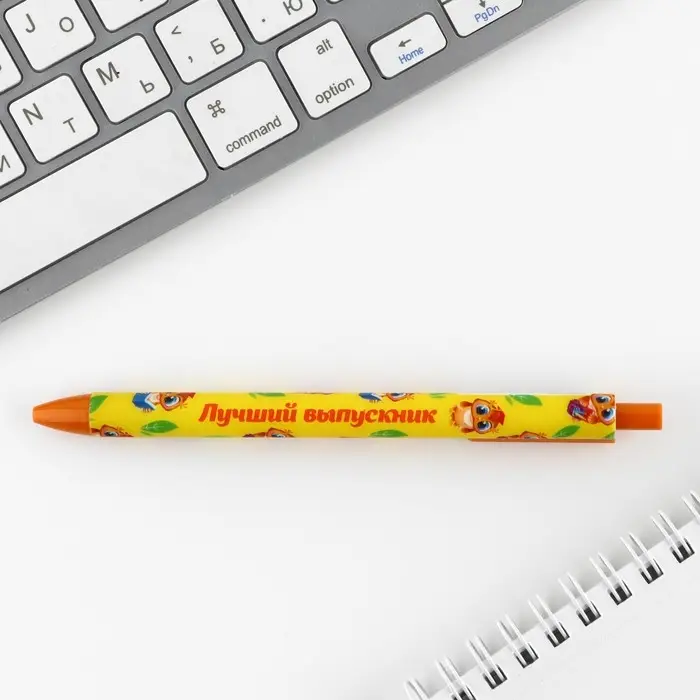 Ручка шариковая, синяя паста, матовый корпус, 0.7 мм, автоматическая &laquo;Лучший выпускник&raquo;