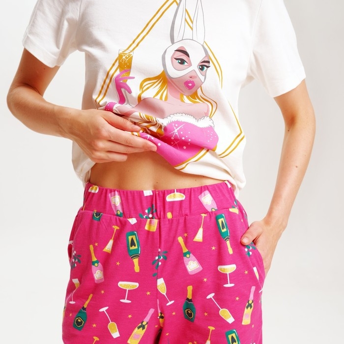 Пижама женская (футболка и брюки) KAFTAN Пижама женская (футболка и брюки) KAFTAN "Girl" размер 40-42