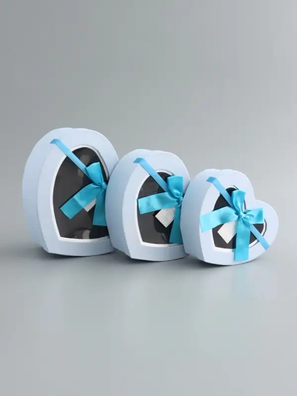 Набор коробок 3 в 1 сердца 22 х 20 х 9;  18.5 х 17 х 7.5; 1 6 х 14 х 6 см