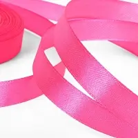 Лента атласная, 12 мм, 23&plusmn;1 м, ярко-розовая №190