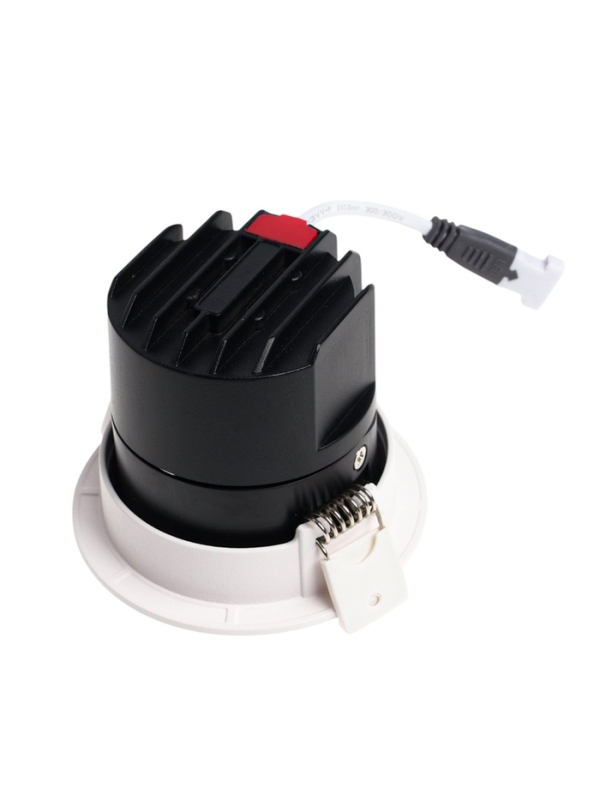 Светильник светодиодный встраиваемый, поворотный, 6Вт, 6500К, с драйвером, D75, черно-белый   107130