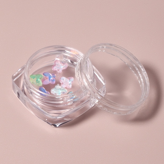 Фигурки для дизайна ногтей &laquo;Витражные бабочки&raquo;, объёмные, разноцветные