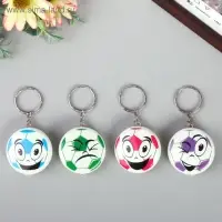 Фонарик брелок для ключей на кольце &laquo;Футбольный мяч смайл&raquo;, светится, 4&times;4&times;1 см, МИКС