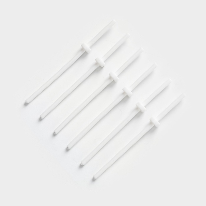 Форма для леденцов Доляна &laquo;Детство&raquo;, силикон, 24&times;9,5 см, 6 ячеек (5&times;4,6), с палочками, цвет коричневый