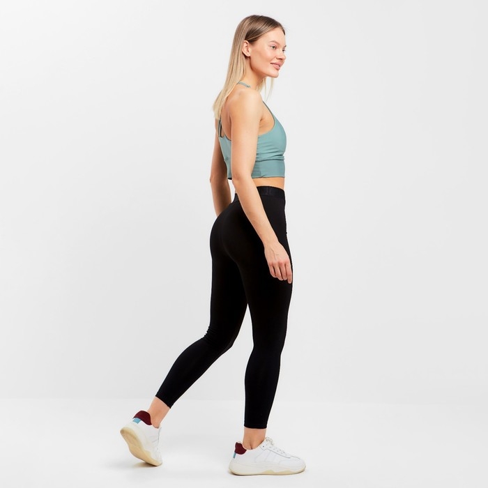 Леггинсы женские спортивные, цвет чёрный, размер 48 Леггинсы женские спортивные, цвет чёрный, размер 48