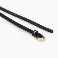 Ремень жен 01-01-01-07, Июнь2514, 1*0,3*110 см, без винта, пряж золото, затяж, черный