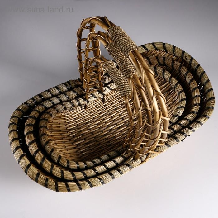 Набор корзин, 3 шт. L: 56х32х14х38 см, M: 49х26х12х31см, S:42х20х10х25см Набор корзин, 3 шт. L: 56х32х14х38 см, M: 49х26х12х31см, S:42х20х10х25см